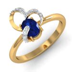 Sapphire Lab-Grown Diamond Ring in 18K Gold
