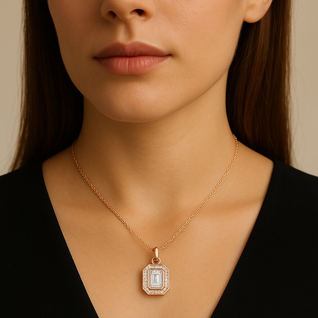 Halo Diamond Necklaces