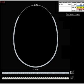 18KT Female Tennis 27.5 Necklace