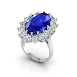 18KT Female Halo 9.5 Ring