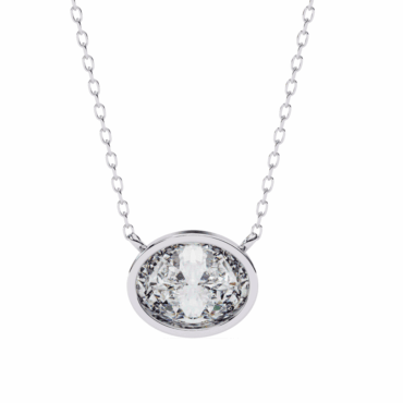 Kirriemuir Oval <span class="diamond">East West 1.5ct Solitaire Pendant</span>