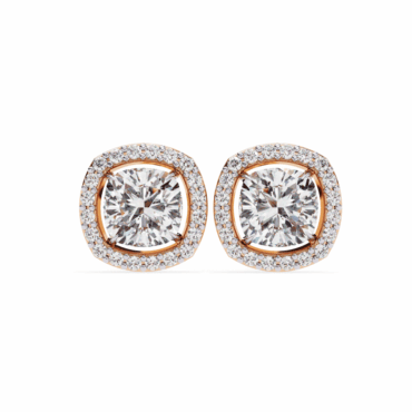 Mallaig Cushion <span class="diamond">Dainty Halo Stud 1ct Earrings</span>