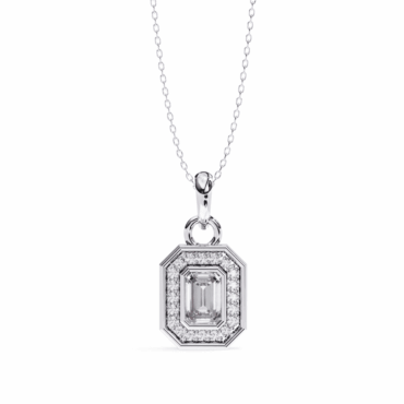 Scone Daily <span class="diamond">Wear Emerald Halo 0.76ct Pendant</span>