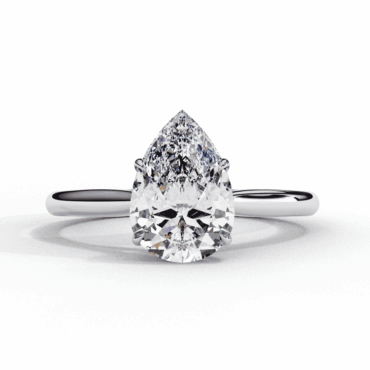 Halkirk Two <span class="diamond">Tone Pear Solitaire 0.89ct Ring</span>
