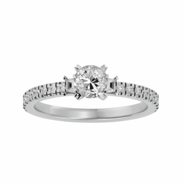 Dunbar Three <span class="diamond"> Stone Double Prong 0.50ct Ring</span>