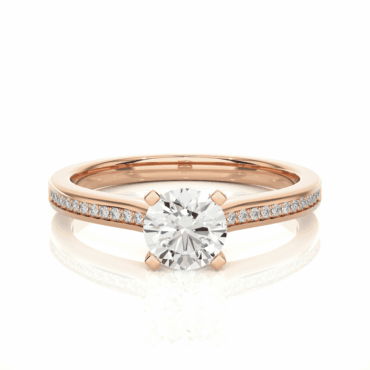 Inverkeithing Minimalist <span class="diamond">Round Pave 0.70ct Ring</span>