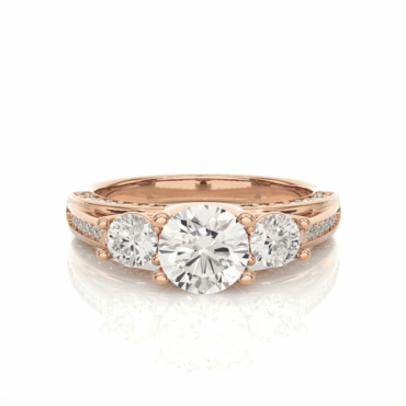 Hopeman Hidden <span class="diamond">Diamond Luxury Pave Round 1ct Ring</span>
