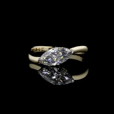 Plaid Dawn <span class="diamond">Solitaire Ring</span>