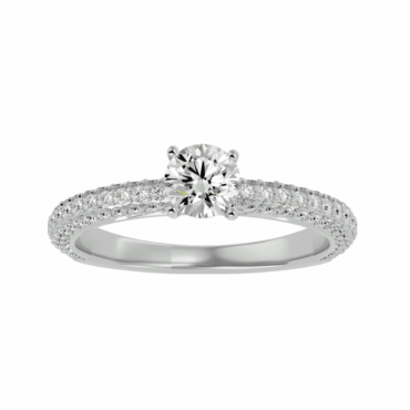 Arbroath <span class="diamond"> Three Stone Pave 0.50ct Ring</span>