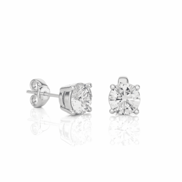 Kingussie Four <span class="diamond">Prong Solitaire Round 0.5ct Studs Earrings</span>