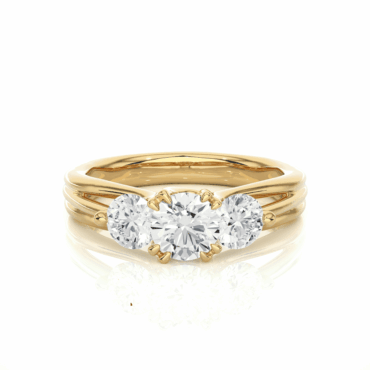 Elgin Tiger <span class="diamond">Double Prong Three Diamond 0.5ct Ring</span>