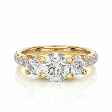Kilfinan Charming <span class="diamond">Three Diamond Pave Round 1.25ct Ring</span>
