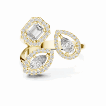 Bee Orchid <span class="diamond">Halo Ring</span>